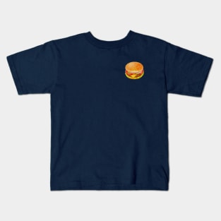 Hamburger Cheeseburger Pixel Art Cartoon Kids T-Shirt